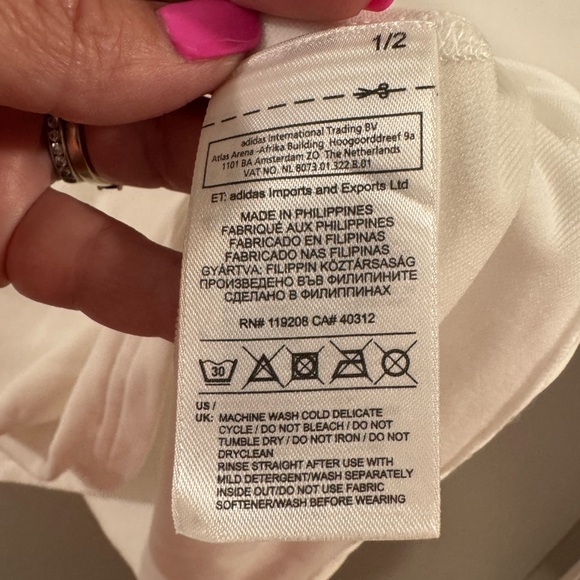 Men's Adidas ClimaWarm Long Sleeve White Techfit Mock Neck. Size XL - Picture 6 of 7